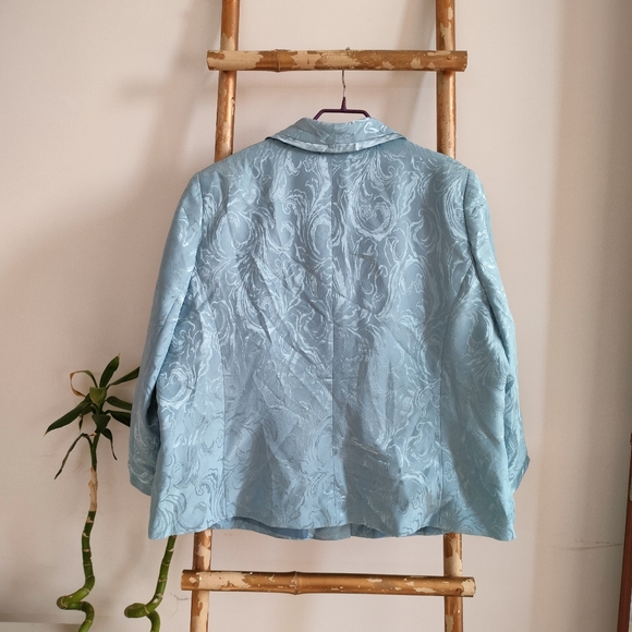 Light Blue Brocade Blazer - Picture 13 of 14
